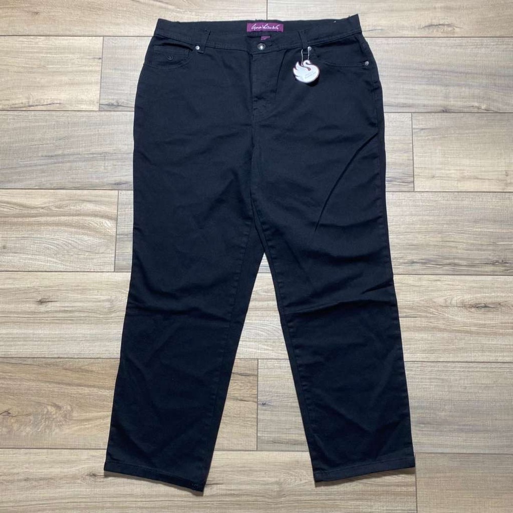 Gloria Vanderbilt Womens Classic Fit Stretch Jeans Size 16W Short Black